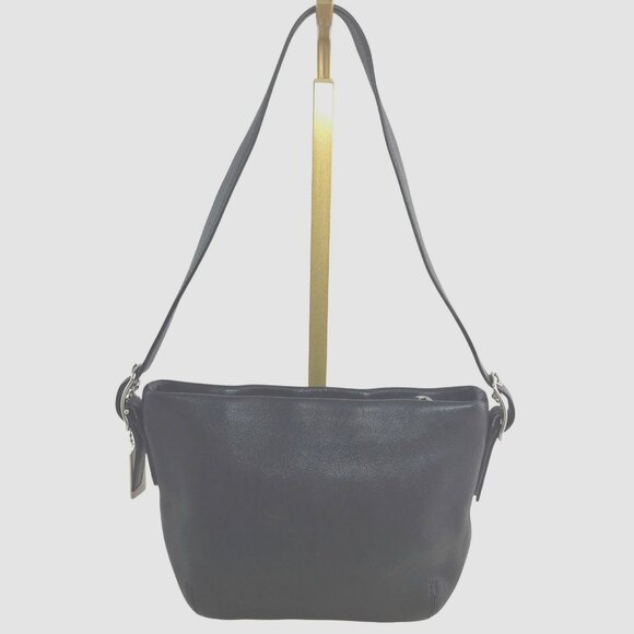 Coach Handbags - Vintage Y2K Coach Legacy Mini Dufflette Black Leather  Metal Hangtag Signature